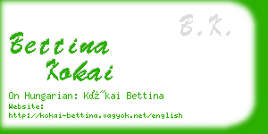 bettina kokai business card